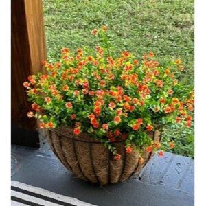 New Artificial Flowers Outdoor Plastic Plants - 12 Bundles Outside Face Mums